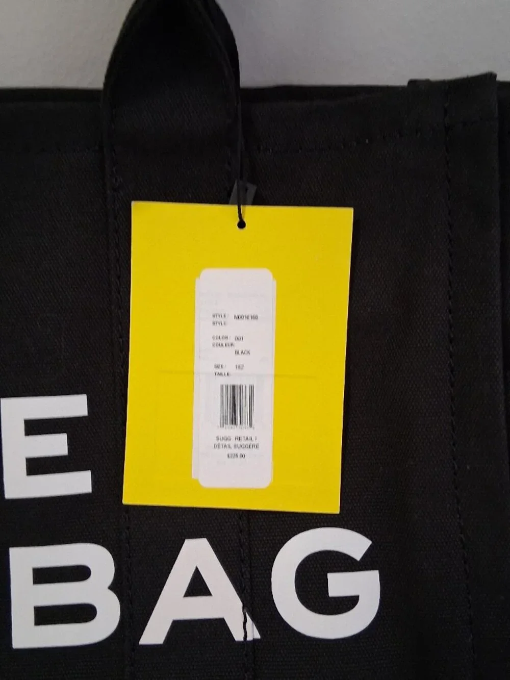 Marc Jacobs “The Large Tote” Bag – Black – New With Tags
